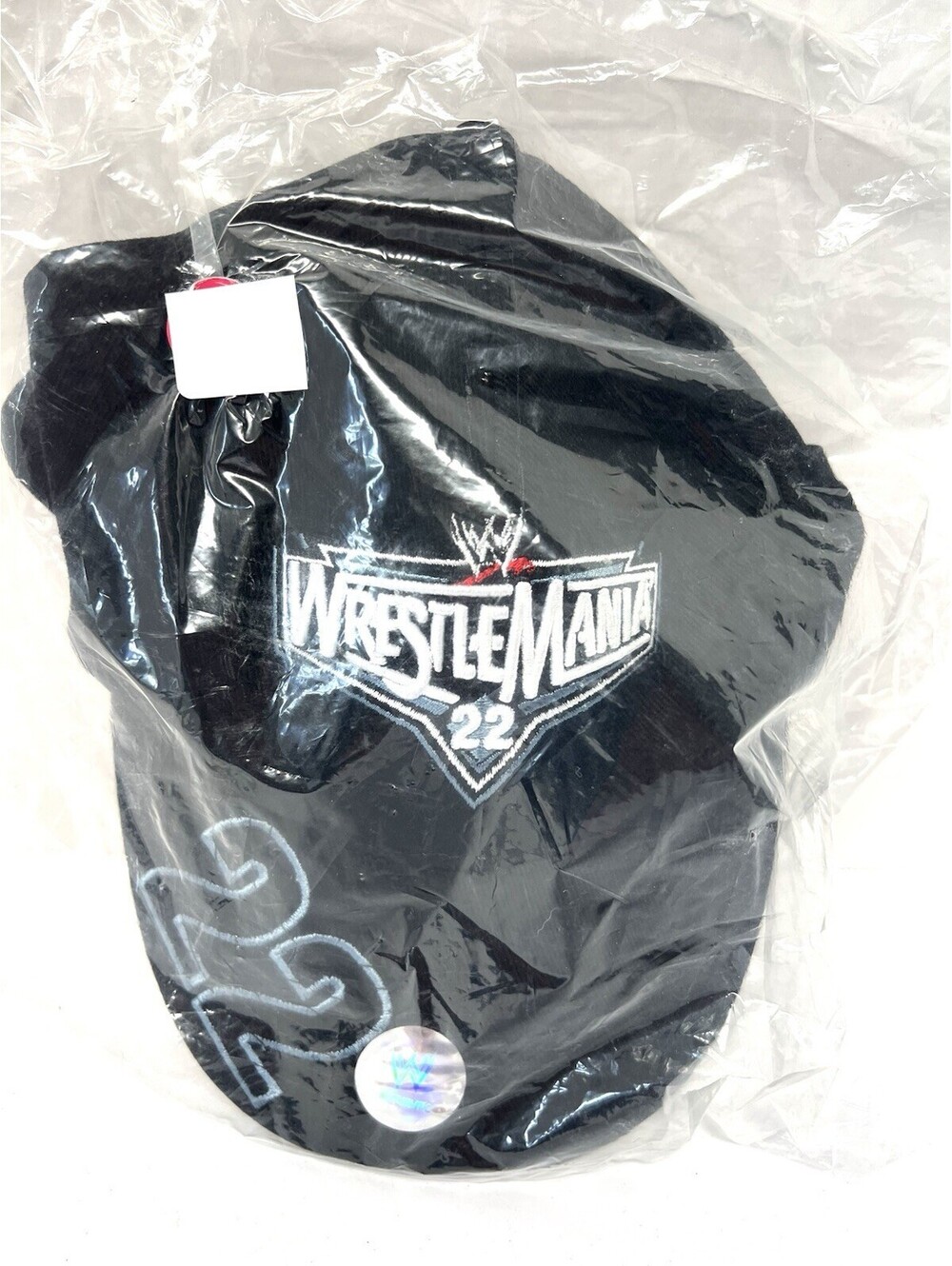 NEW/SEALED Authentic WWE WRESTLEMANIA 22 Hat Chicago 4-2-2006 w/ Tags Black